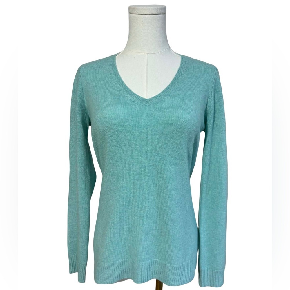 L.L. Bean 100% Cashmere V Neck Sweater